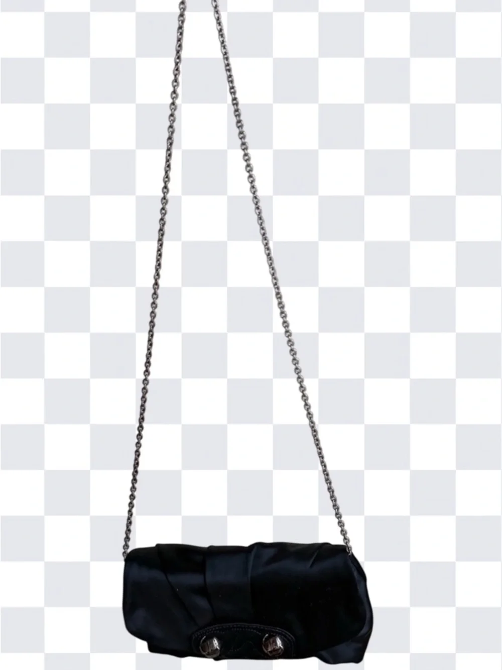 Henri Bendel Knot Mi Satin Clutch Shoulder Bag Black NWOT Henri Bendel - Picture 8 of 17